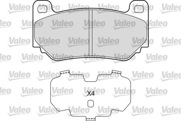 Valeo 601661 - Гальмівні колодки, дискові гальма autocars.com.ua