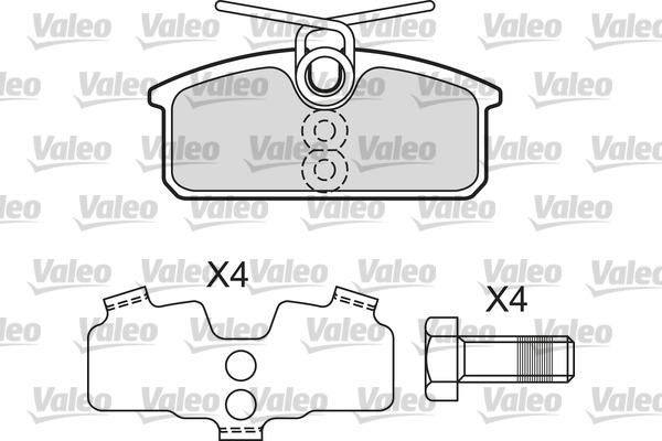 Valeo 601662 - Гальмівні колодки, дискові гальма autocars.com.ua