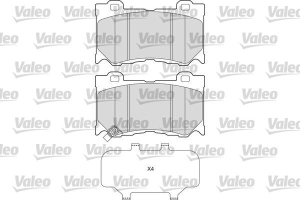 Valeo 601663 - Тормозные колодки, дисковые, комплект avtokuzovplus.com.ua