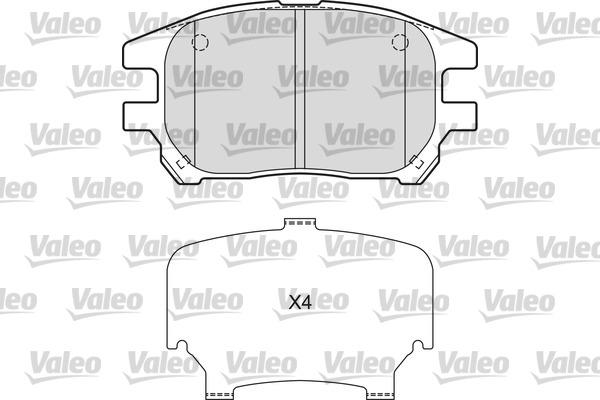 Valeo 601664 - Гальмівні колодки, дискові гальма autocars.com.ua
