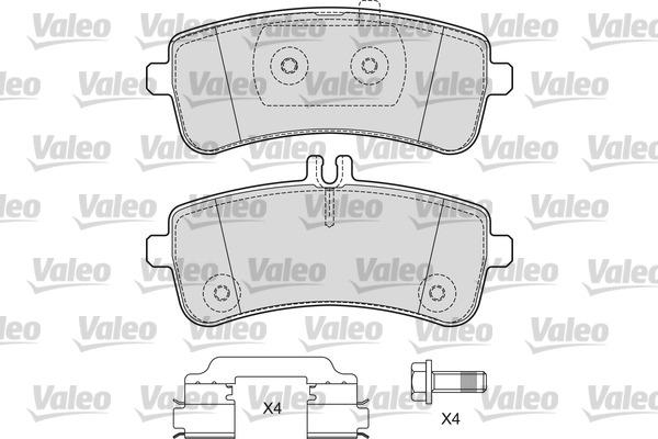 Valeo 601666 - Гальмівні колодки, дискові гальма autocars.com.ua