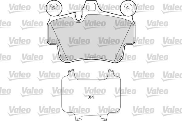 Valeo 601672 - Гальмівні колодки, дискові гальма autocars.com.ua