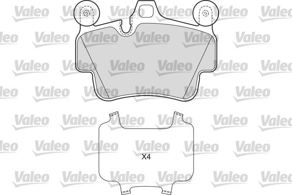 Valeo 601672 - Тормозные колодки, дисковые, комплект autodnr.net