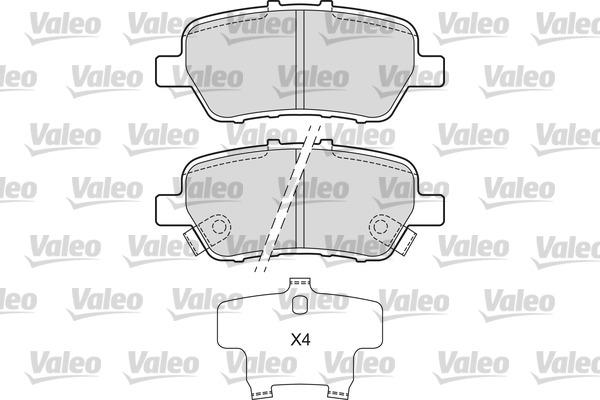 Valeo 601674 - Тормозные колодки, дисковые, комплект avtokuzovplus.com.ua