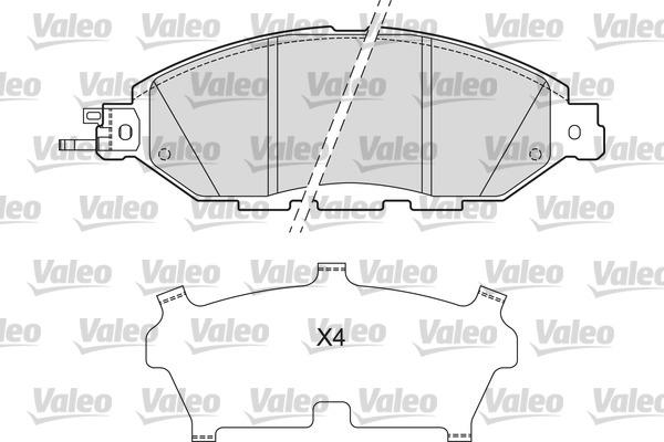 Valeo 601675 - Гальмівні колодки, дискові гальма autocars.com.ua