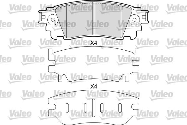 Valeo 601678 - Гальмівні колодки, дискові гальма autocars.com.ua