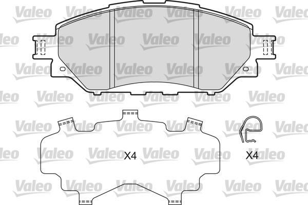 Valeo 601681 - Гальмівні колодки, дискові гальма autocars.com.ua