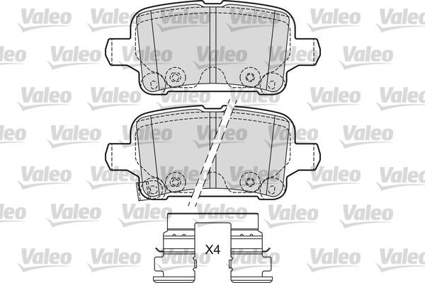 Valeo 601684 - Тормозные колодки, дисковые, комплект avtokuzovplus.com.ua