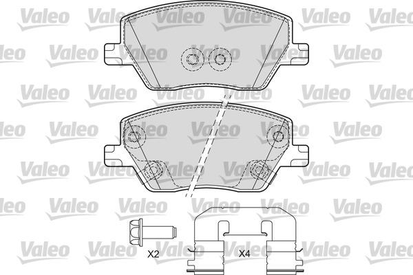 Valeo 601697 - Гальмівні колодки, дискові гальма autocars.com.ua