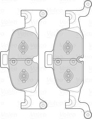 Valeo 601721 - Тормозные колодки, дисковые, комплект avtokuzovplus.com.ua