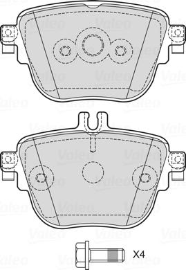 Valeo 601765 - Тормозные колодки, дисковые, комплект autodnr.net