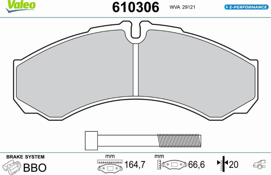 Valeo 610306 - Тормозные колодки, дисковые, комплект autodnr.net