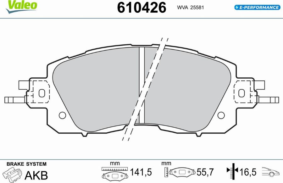 Valeo 610426 - Тормозные колодки, дисковые, комплект autodnr.net