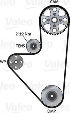 Valeo 614515 - Водяний насос + комплект зубчатого ременя autocars.com.ua