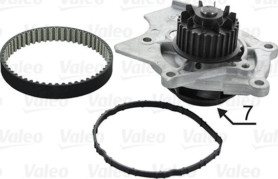 VALEO 614591 - Водяний насос + комплект зубчатого ременя autocars.com.ua
