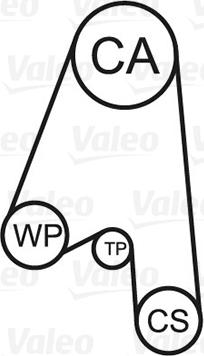 Valeo 614595 - Водяной насос + комплект зубчатого ремня autodnr.net