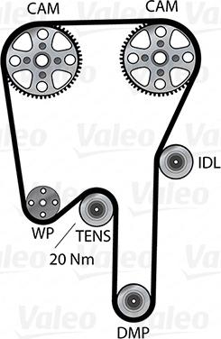 Valeo 614669 - Водяной насос + комплект зубчатого ремня autodnr.net