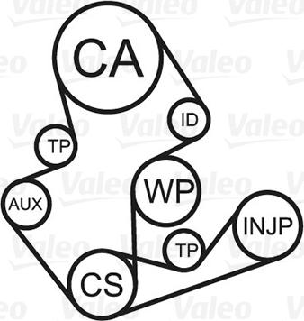 Valeo 614648 - Водяной насос + комплект зубчатого ремня autodnr.net