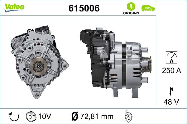 VALEO 615006 - Пусковий генератор autocars.com.ua