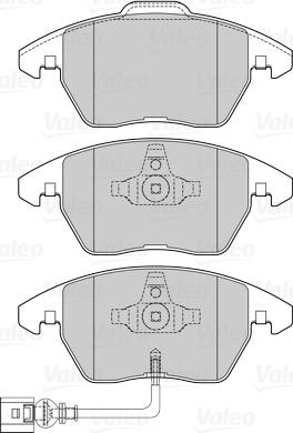 Valeo 670060 - Гальмівні колодки, дискові гальма autocars.com.ua