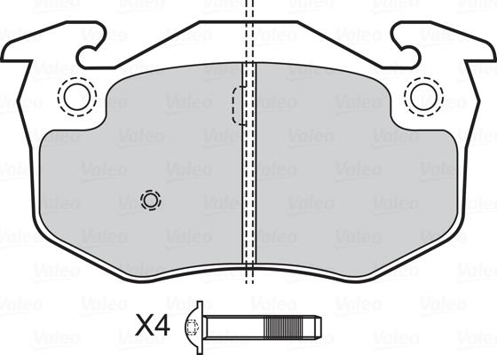 Valeo 670158 - Тормозные колодки, дисковые, комплект autodnr.net