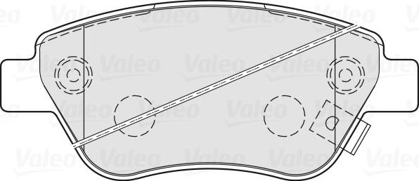 Valeo 670825 - Тормозные колодки, дисковые, комплект autodnr.net