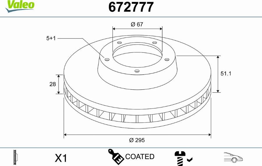 Valeo 672777 - Тормозной диск autodnr.net