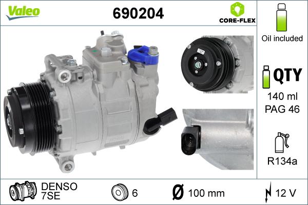 Valeo 690204 - Компрессор кондиционера autodnr.net