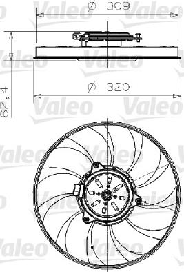 Valeo 696001 - Вентилятор, охолодження двигуна autocars.com.ua