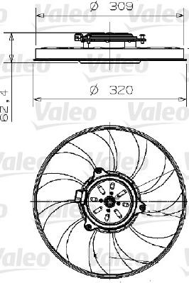 Valeo 696003 - Вентилятор, охлаждение двигателя avtokuzovplus.com.ua