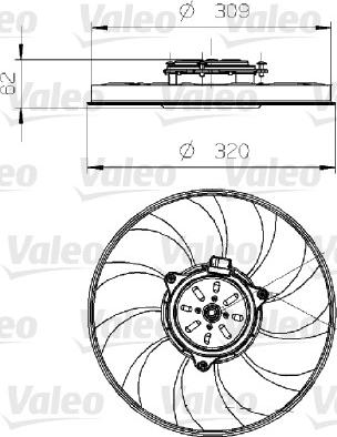 Valeo 696024 - Вентилятор, охлаждение двигателя avtokuzovplus.com.ua