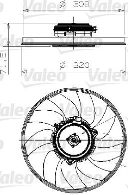 Valeo 696027 - Вентилятор, охолодження двигуна autocars.com.ua