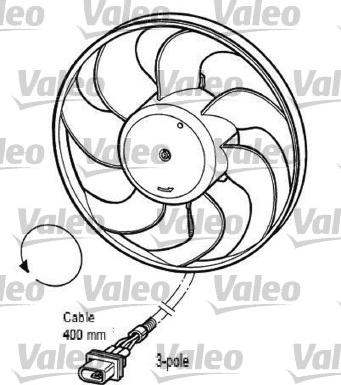 Valeo 696033 - Вентилятор, охлаждение двигателя avtokuzovplus.com.ua