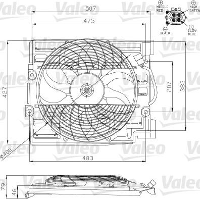 Valeo 696120 - Вентилятор, охлаждение двигателя avtokuzovplus.com.ua
