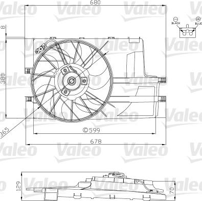 Valeo 696129 - Вентилятор, охлаждение двигателя avtokuzovplus.com.ua