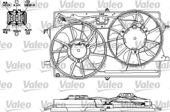 Valeo 696154 - Вентилятор, охлаждение двигателя avtokuzovplus.com.ua