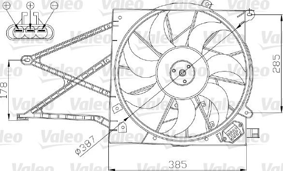 Valeo 696173 - Вентилятор, охлаждение двигателя autodnr.net