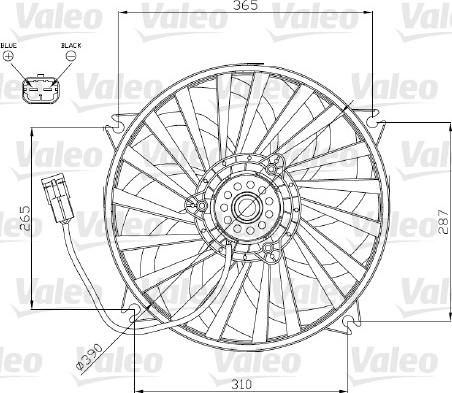 Valeo 696174 - Вентилятор, охлаждение двигателя autodnr.net