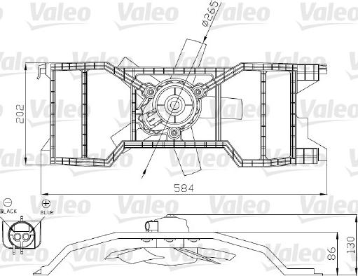 Valeo 696277 - Вентилятор, охлаждение двигателя avtokuzovplus.com.ua