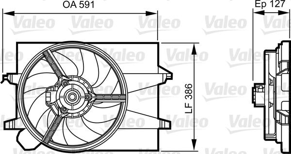 Valeo 696278 - Вентилятор, охлаждение двигателя avtokuzovplus.com.ua