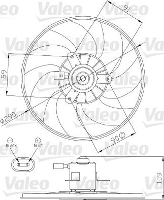 Valeo 696286 - Вентилятор, охлаждение двигателя autodnr.net