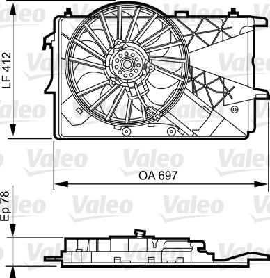 Valeo 696373 - Вентилятор, охолодження двигуна autocars.com.ua
