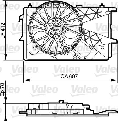 Valeo 696373 - Вентилятор, охлаждение двигателя avtokuzovplus.com.ua