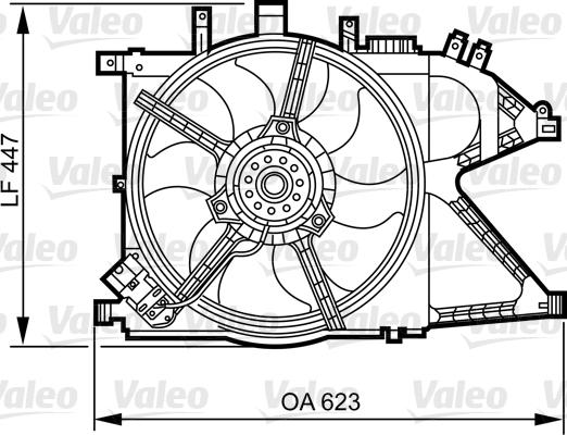 Valeo 696381 - Кронштейн, вентилятор радіатора autocars.com.ua