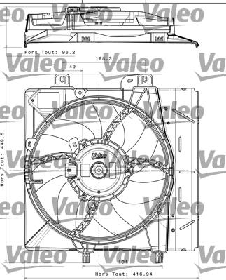 Valeo 696393 - Вентилятор, охолодження двигуна autocars.com.ua