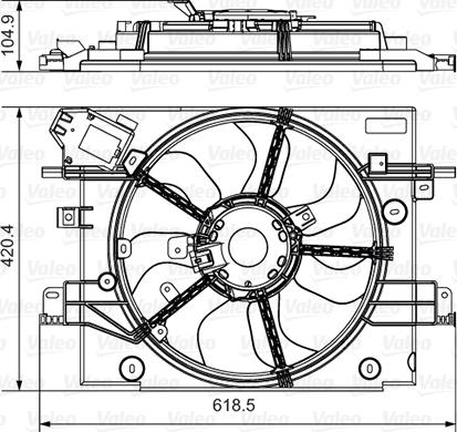 VALEO 696880 - Вентилятор, охолодження двигуна autocars.com.ua