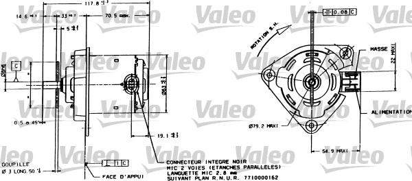 Valeo 698015 - Електродвигун, вентилятор радіатора autocars.com.ua