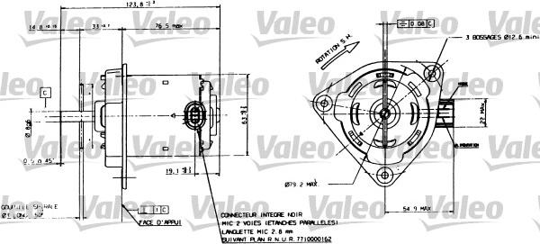 Valeo 698084 - Електродвигун, вентилятор радіатора autocars.com.ua