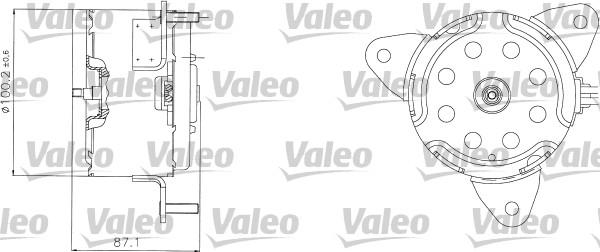 Valeo 698303 - Електродвигун, вентилятор радіатора autocars.com.ua