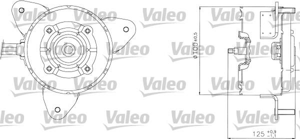 Valeo 698304 - Електродвигун, вентилятор радіатора autocars.com.ua